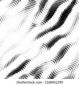 Abstract grunge grid stripe halftone background pattern. Spotted black and white line vector illustration
