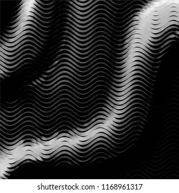Abstract grunge grid stripe halftone background pattern. Spotted black and white line vector illustration
