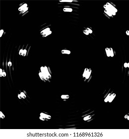 Abstract grunge grid stripe halftone background pattern. Spotted black and white line vector illustration

