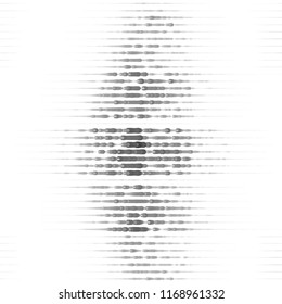 Abstract grunge grid stripe halftone background pattern. Spotted black and white line vector illustration
