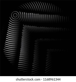 Abstract grunge grid stripe halftone background pattern. Spotted black and white line vector illustration
