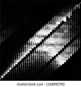 Abstract grunge grid stripe halftone background pattern. Spotted black and white line vector illustration
