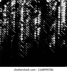 Abstract grunge grid stripe halftone background pattern. Spotted black and white line vector illustration
