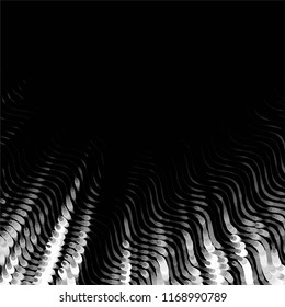 Abstract grunge grid stripe halftone background pattern. Spotted black and white line vector illustration
