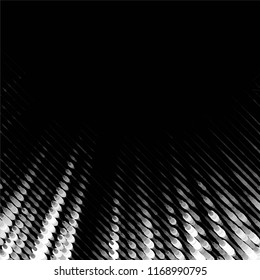 Abstract grunge grid stripe halftone background pattern. Spotted black and white line vector illustration
