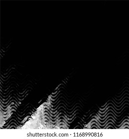 Abstract grunge grid stripe halftone background pattern. Spotted black and white line vector illustration
