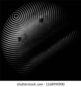 Abstract grunge grid stripe halftone background pattern. Spotted black and white line vector illustration
