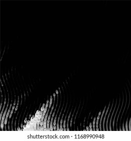Abstract grunge grid stripe halftone background pattern. Spotted black and white line vector illustration
