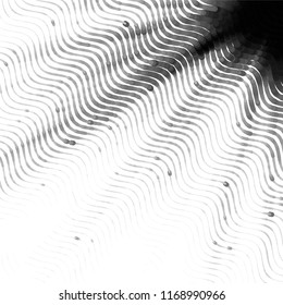 Abstract grunge grid stripe halftone background pattern. Spotted black and white line vector illustration
