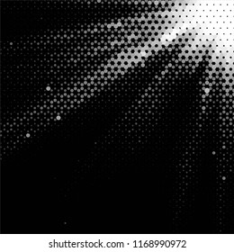 Abstract grunge grid stripe halftone background pattern. Spotted black and white line vector illustration
