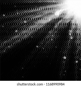 Abstract grunge grid stripe halftone background pattern. Spotted black and white line vector illustration
