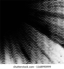 Abstract grunge grid stripe halftone background pattern. Spotted black and white line vector illustration
