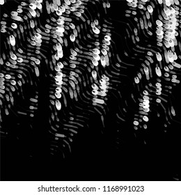 Abstract grunge grid stripe halftone background pattern. Spotted black and white line vector illustration
