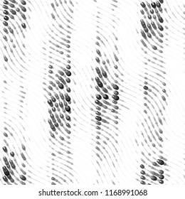 Abstract grunge grid stripe halftone background pattern. Spotted black and white line vector illustration
