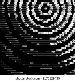 Abstract grunge grid stripe halftone background pattern. Spotted black and white line vector illustration
