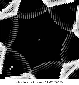 Abstract grunge grid stripe halftone background pattern. Spotted black and white line vector illustration

