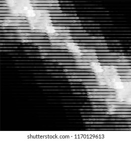 Abstract grunge grid stripe halftone background pattern. Spotted black and white line vector illustration
