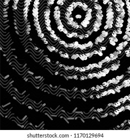 Abstract grunge grid stripe halftone background pattern. Spotted black and white line vector illustration
