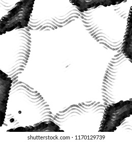 Abstract grunge grid stripe halftone background pattern. Spotted black and white line vector illustration

