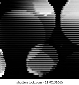 Abstract grunge grid stripe halftone background pattern. Spotted black and white line vector illustration
