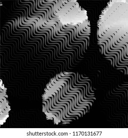 Abstract grunge grid stripe halftone background pattern. Spotted black and white line vector illustration
