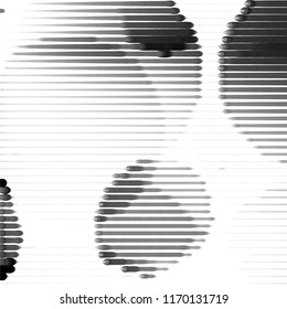 Abstract grunge grid stripe halftone background pattern. Spotted black and white line vector illustration
