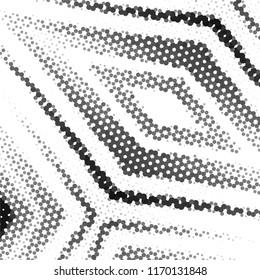 Abstract grunge grid stripe halftone background pattern. Spotted black and white line vector illustration
