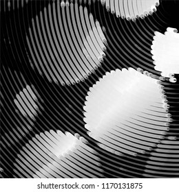 Abstract grunge grid stripe halftone background pattern. Spotted black and white line vector illustration
