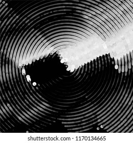 Abstract grunge grid stripe halftone background pattern. Spotted black and white line vector illustration
