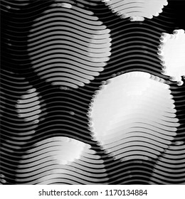 Abstract grunge grid stripe halftone background pattern. Spotted black and white line vector illustration
