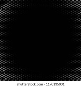 Abstract grunge grid stripe halftone background pattern. Spotted black and white line vector illustration
