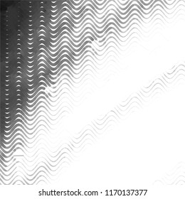 Abstract grunge grid stripe halftone background pattern. Spotted black and white line vector illustration
