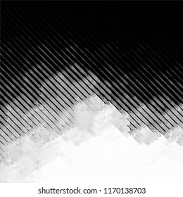 Abstract grunge grid stripe halftone background pattern. Spotted black and white line vector illustration
