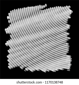 Abstract grunge grid stripe halftone background pattern. Spotted black and white line vector illustration
