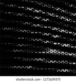 Abstract grunge grid stripe halftone background pattern. Spotted black and white line vector illustration
