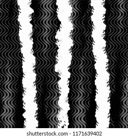 Abstract grunge grid stripe halftone background pattern. Spotted black and white line vector illustration
