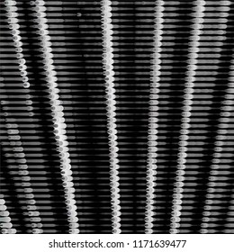 Abstract grunge grid stripe halftone background pattern. Spotted black and white line vector illustration

