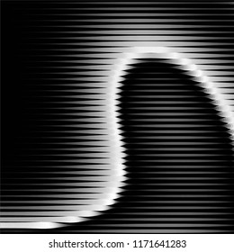 Abstract grunge grid stripe halftone background pattern. Spotted black and white line vector illustration
