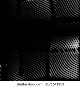 Abstract grunge grid stripe halftone background pattern. Spotted black and white line vector illustration
