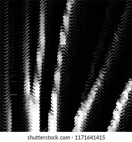 Abstract grunge grid stripe halftone background pattern. Spotted black and white line vector illustration
