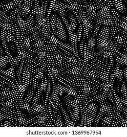 Abstract grunge grid stripe halftone background pattern. Black and white line vector illustration