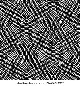 Abstract grunge grid stripe halftone background pattern. Black and white line vector illustration