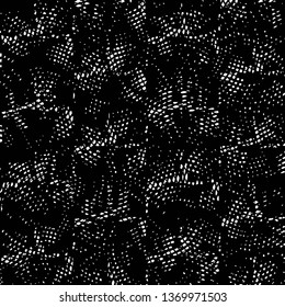 Abstract grunge grid stripe halftone background pattern. Black and white line vector illustration