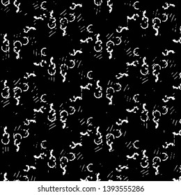 Abstract grunge grid stripe halftone background pattern. Black and white line vector illustration