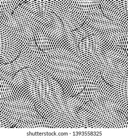 Abstract grunge grid stripe halftone background pattern. Black and white line vector illustration