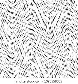 Abstract grunge grid stripe halftone background pattern. Black and white line vector illustration
