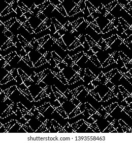 Abstract grunge grid stripe halftone background pattern. Black and white line vector illustration
