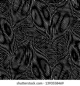 Abstract grunge grid stripe halftone background pattern. Black and white line vector illustration