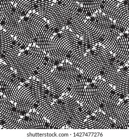 Abstract grunge grid stripe halftone background pattern. Black and white line vector illustration