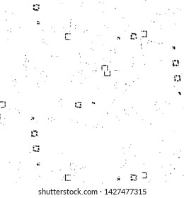 Abstract grunge grid stripe halftone background pattern. Black and white line vector illustration
